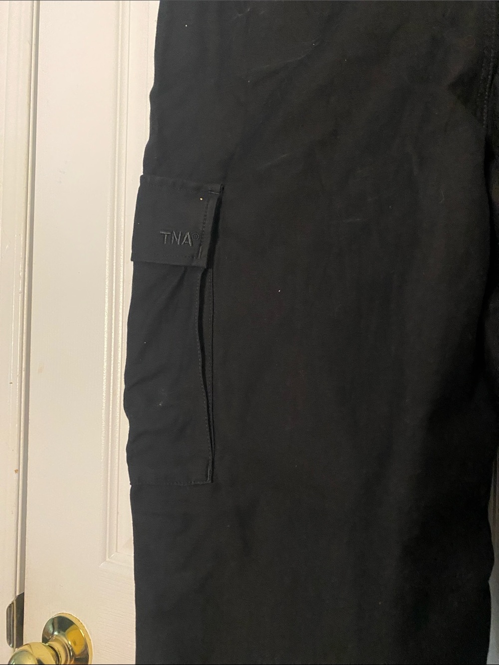 TNA Black Utility Cargo Pants with Wide Legs #14 - Picture 5 of 14